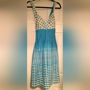 VINTAGE Pristine 50s hourglass pleated skirt cross back push up pinup dress